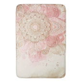 Roze bruine crème Mandala Bohemian Boho Mode Badmat (Voorkant Verticaal)