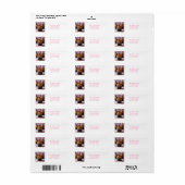 Roze & Bruine Cupcakes Etiket (Full Sheet)