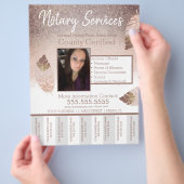 Roze bruine glitter-scheur van foto flyer (Hand)