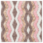 Roze bruine ijkat Zigzag Mosaic Pattern Stof (Swatch)