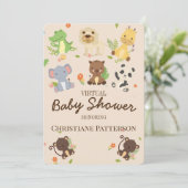 Roze bruine kattenbaby's Virtueel Baby shower Kaart (Staand voorkant)