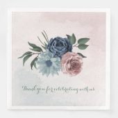 roze bruine mariniers bruiloft servet (Voorkant)