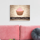 Roze/bruine perskoeken canvas afdruk (Insitu (Woonkamer))