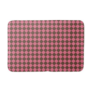 Roze Bruine Ruit Diamant Patroon Badmat