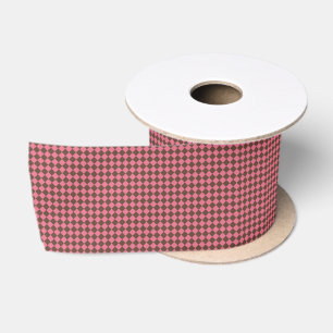Roze Bruine Ruit Diamant Patroon Lint