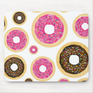 Roze & Bruine Strooidonuts Modern Fun Cute Muismat