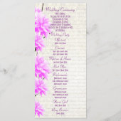 roze bruinkerkbruiloft programma (Achterkant)