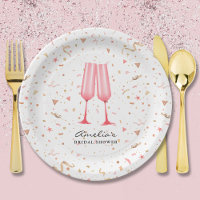 Roze brunch en bruisende bruiloftsdouche