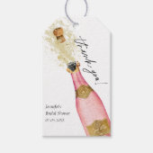 Roze brunch en bubbels dank je wel cadeaulabel (Voorkant)