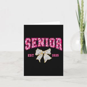 Roze Brushstroke Afstuderen Senior 2025 Coquette B Kaart