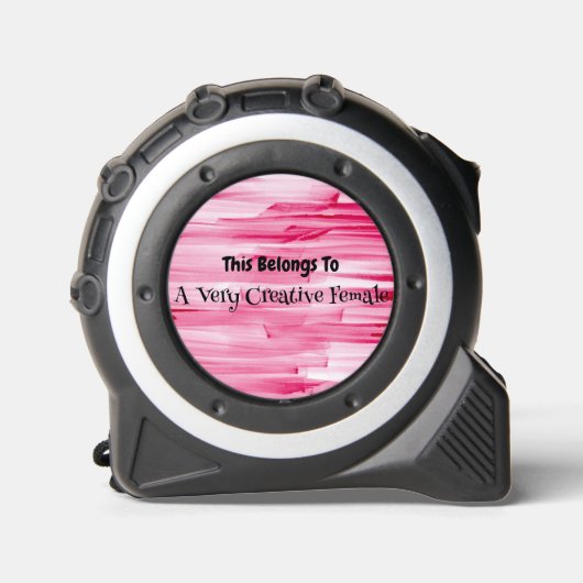 Roze Brushstrokes Tape-maat Rolmaat (Voorkant)
