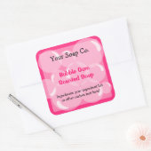 Roze Bubbels Bubble Gum Zeep Label (Envelop)