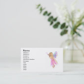 Roze Bubbels Fairy Visitekaartje (Staand voorkant)