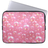 Roze Bubbels Patroon Laptop Sleeve (Voorkant)