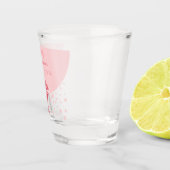 Roze bubbels: Pretty Elegance Fun Bruiloftsfeest Shot Glas (Rechts)