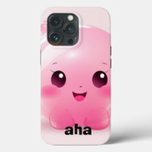 Roze Bubble Cartoon AHA Telefoon Case