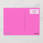 Roze Bubble Gum Meisje Briefkaart (Achterkant)