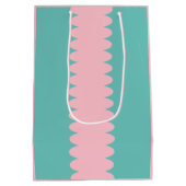 , roze bubblegum, blauwgroen,  medium cadeauzakje (Achterkant)