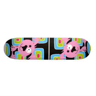 Roze Bubblegum Retro Dog Skateboard