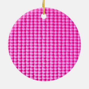 Roze bubblegumstructuur keramisch ornament