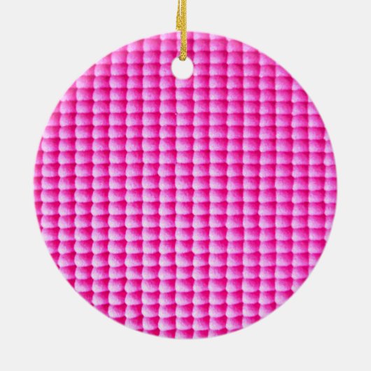 Roze bubblegumstructuur keramisch ornament (Achterkant)