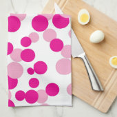 Roze bubelen Confetti Pattern Kitchen Towel Theedoek (Quarter Fold)