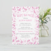 Roze bubels Baby shower Kaart (Staand voorkant)
