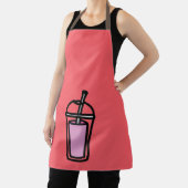 Roze bubelthee van melk schort (Insitu)