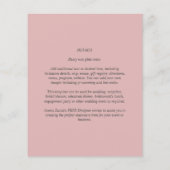 ROZE BUDGET Modern Elegante Klassieke Trouw Flyer (Achterkant)