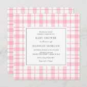 Roze Buffalo Baby shower Kaart (Voorkant / Achterkant)