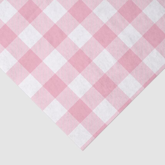 Roze Buffalo Check Pattern Tissuepapier (Detail)