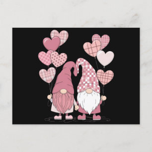 Roze Buffalo geruite hart kabouters Valentijnsdag  Briefkaart