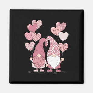 Roze Buffalo geruite hart kabouters Valentijnsdag Magneet