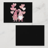 Roze Buffalo geruite hartkabouters Valentijnsdag Notitiekaartje (Voorkant / Achterkant)