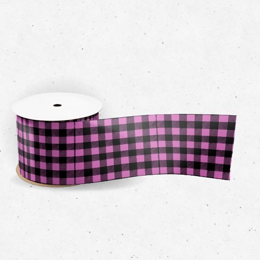 Roze Buffalo Print Plaid Lint