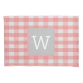 Roze Buffalo-speldenmonogram Kussensloop (Voorkant)