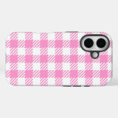 Roze Buffel Plaid Patroon Case-Mate iPhone Case (Achterkant (horizontaal))
