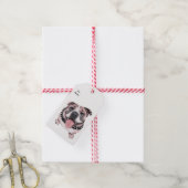 Roze Bulldog Gift Labels Cadeaulabel (Met Touw)