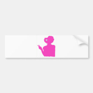 Roze bumpersticker