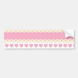 Roze Bumpersticker van de Eyelet Achtergrond