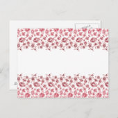 Roze bundels van bloemen briefkaart (Voorkant / Achterkant)