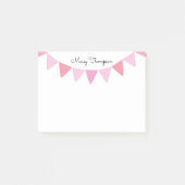 Roze Bundelscriptnaam Post-it® Notes (Voorkant)