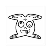 Roze bunny-achtige ding v2 	rubberstempel (Afrduk)