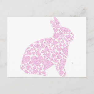 Roze Bunny Briefkaart