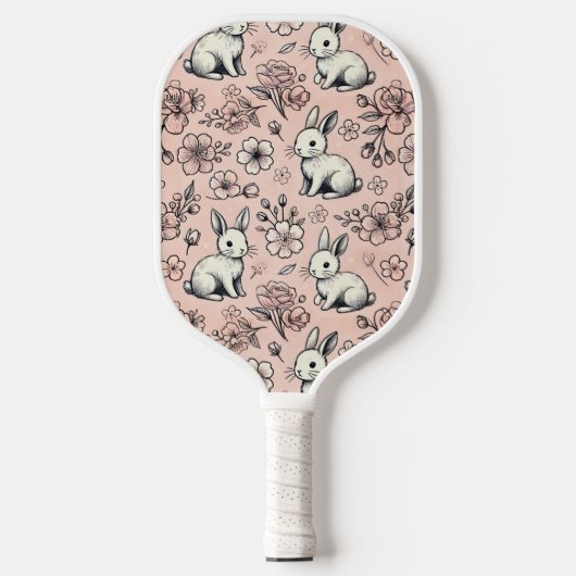  Roze Bunny Pickleball Paddle (Voorkant)