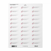 Roze Bunny Waterverf Return Address Envelope Etiket (Full Sheet)