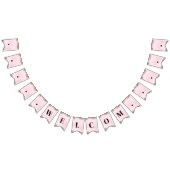  roze Bunting Banner - Welkom (Alle)