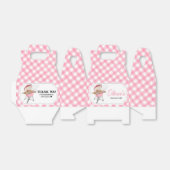 Roze Burger BBQ Baby shower Bedankdoosjes (Uitgevouwen)