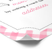 Roze Burger BBQ Baby shower Envelope Station Poster (Hoek)