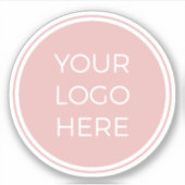 Roze Business Logo Waterfles Sticker (Voorkant)
